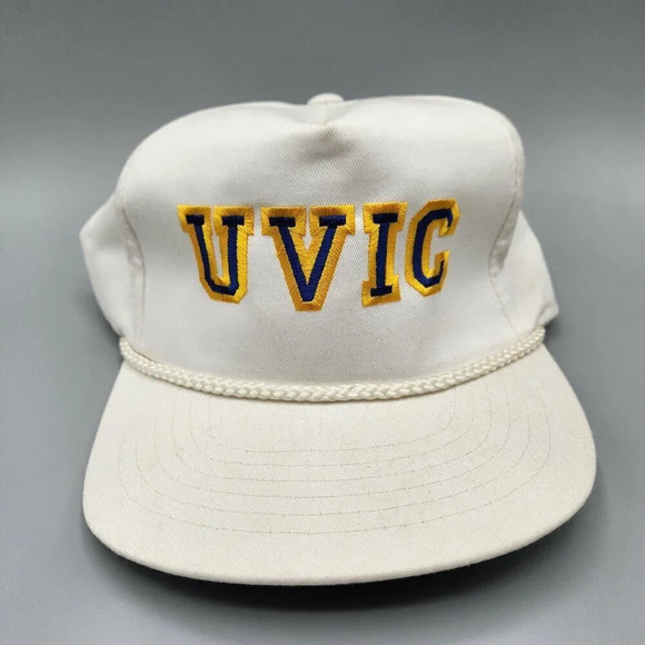 UVIC University  of Victoria Vintage Hat Varsity Lettering - Picture 1 of 10